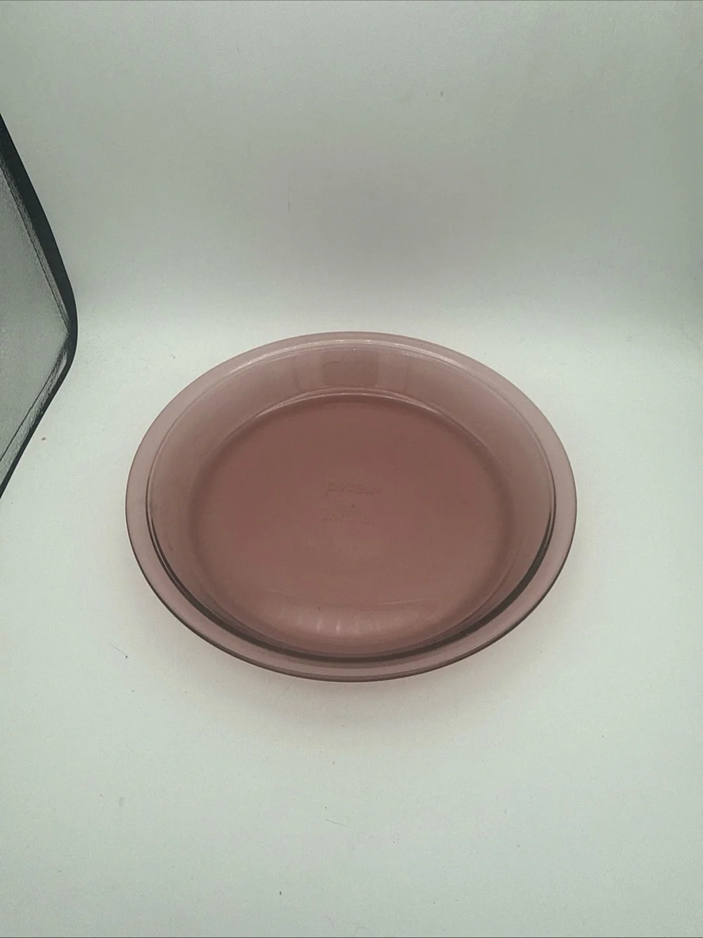VTG #209 PYREX Cranberry Glass Pie 9” Plate Dish